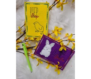 Stickdatei - Postkarte ITH Ostern "Ostergrüße" Hase